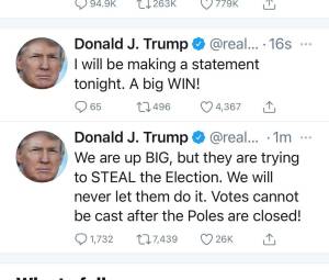 Donald Trump usa o Twitter para anunciar ‘Grande vitória’ Donald Trump usa o Twitter para anunciar ‘Grande vitória’