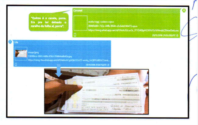 Captura de Tela 2020-12-07 às 13.33.42 Chats da investigação do Gaeco mostram Laércio cobrando Erileide sobre taxas; ela lhe envia foto com notas promissórias