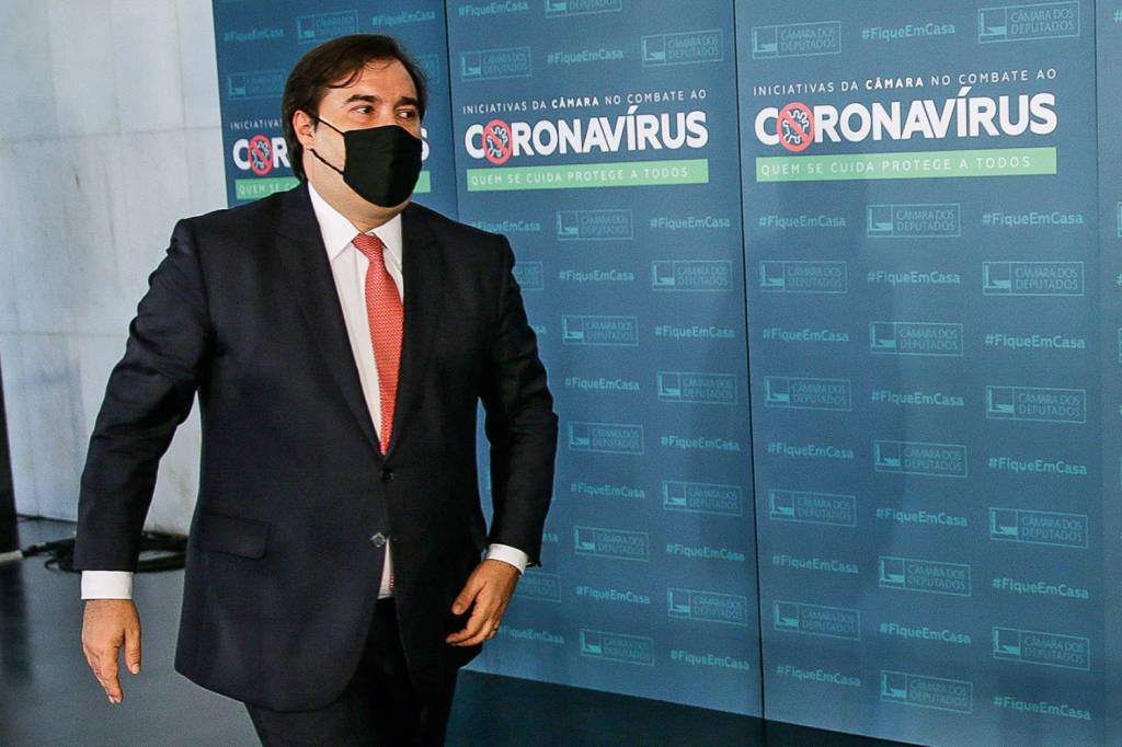 Rodrigo Maia concede entrevista em Brasília CONTRA - Rodrigo Maia: tentativa de articulação para enfrentar Arthur Lira -