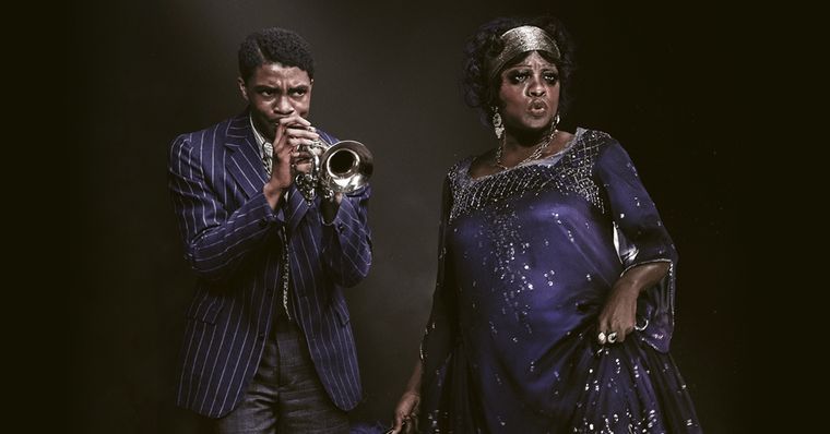 avoz Chadwick Boseman e Viola Davis em cartaz do filme A Voz Suprema do Blues