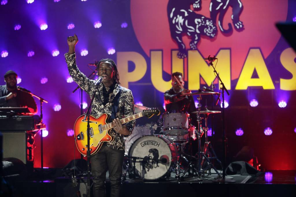 The 63rd Annual Grammy Awards LOS ANGELES - MARCH 14: Black Pumas performing at THE 63rd ANNUAL GRAMMY® AWARDS, broadcast live from the STAPLES Center in Los Angeles, Sunday, March 14, 2021 (8:00-11:30 PM, live ET/5:00-8:30 PM, live PT) on the CBS Television Network and Paramount+. (Photo by Francis Specker/CBS via Getty Images)