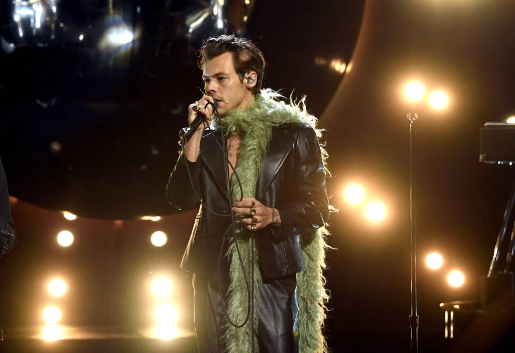 63rd Annual GRAMMY Awards – Telecast LOS ANGELES, CALIFORNIA: In this image released on March 14, Harry Styles performs onstage during the 63rd Annual GRAMMY Awards at Los Angeles Convention Center in Los Angeles, California and broadcast on March 14, 2021. (Photo by Kevin Winter/Getty Images for The Recording Academy)
