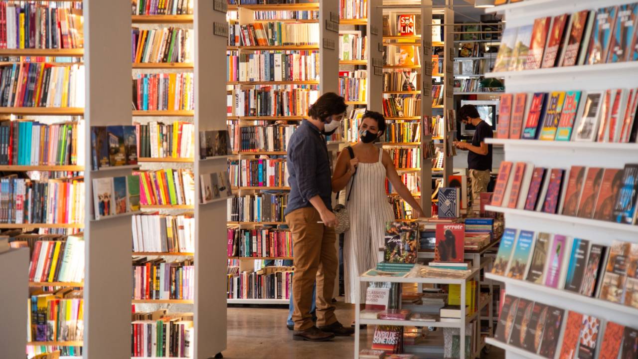 Livraria paulistana Megafauna, no edifício Copan, em foto de 2020.