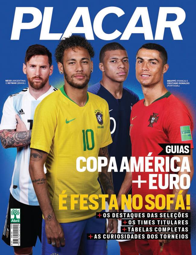 -Capa-Placar Nova edição da Revista Placar traz os guias da Copa América e Eurocopa -