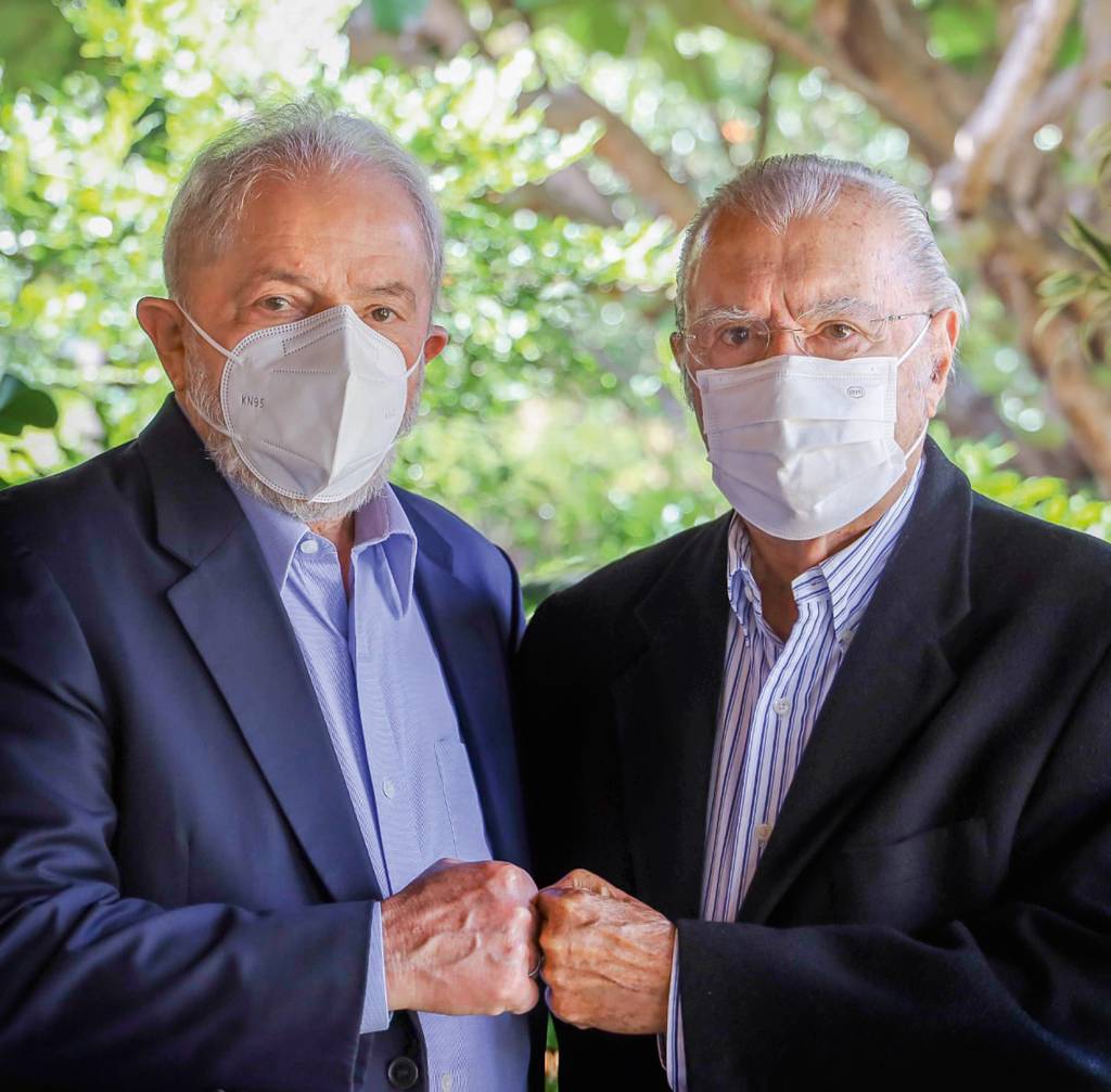 -LULA-JOSE SARNEY-2021-01.jpeg REENCONTRO - Lula e José Sarney: os ex-presidentes foram aliados nos governos petistas -
