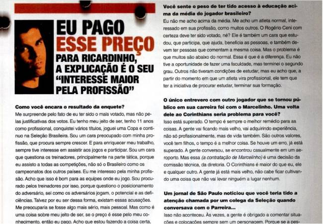 Ricardinho justifica sua eleição de mais odiado Ricardinho justifica sua eleição de mais odiado