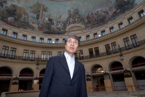 PARIS, FRANCE - JUNE 26: Architect Tadao Ando attends the Press Conference to announce the transformation of the former Paris Stock Exchange into the New Museum of the Pinault Foundation on June 26, 2017 in Paris, France. (Photo by Luc Castel/Getty Images)