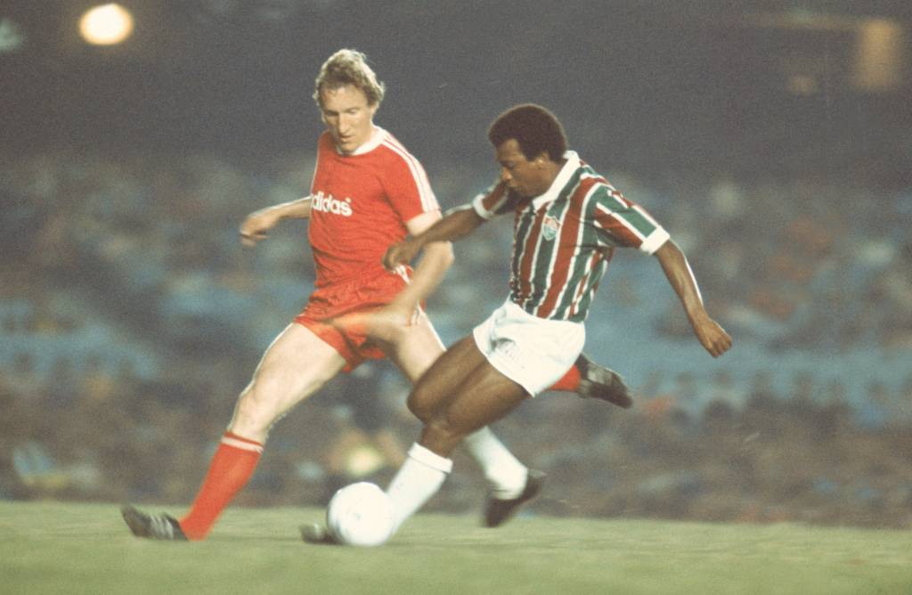 Cafuringa, do Fluminense, no jogo contra o Bayern.
