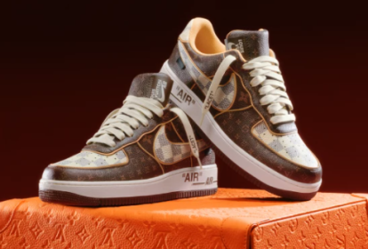 O tênis assinado pela Nike e Louis Vuitton, arrematado por mais de US$ 350.000