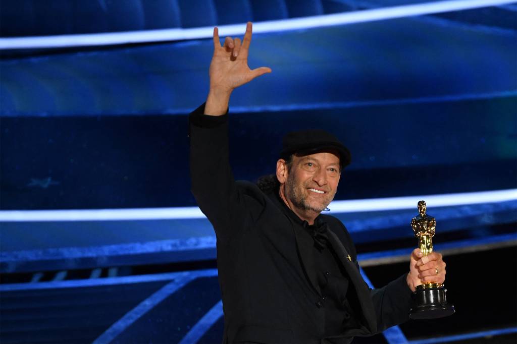 94th Annual Academy Awards – Show US actor Troy Kotsur accepts the award for Best Actor in a Supporting Role for