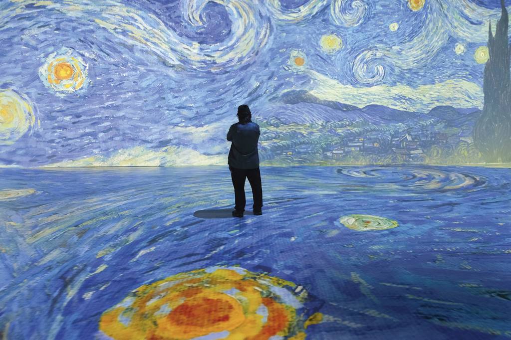 APOIO-EXPOSIÇÃO-VAN-GOGH-02.jpg DANÇA NO CÉU - A Noite Estrelada: a obra envolve o espectador -