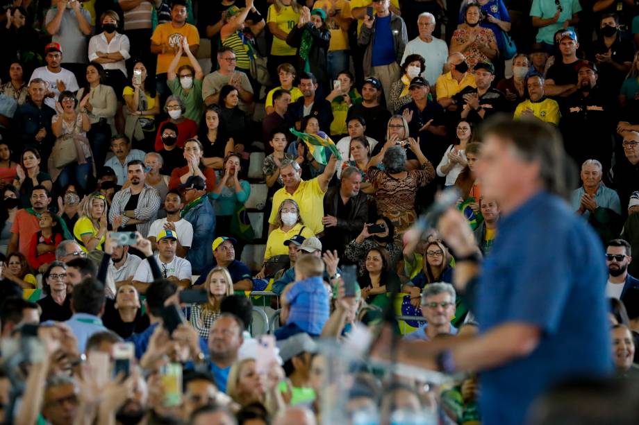 Maringá - PR, 11/05/2022- Presidente da República, Jair Bolsonaro no palanque.