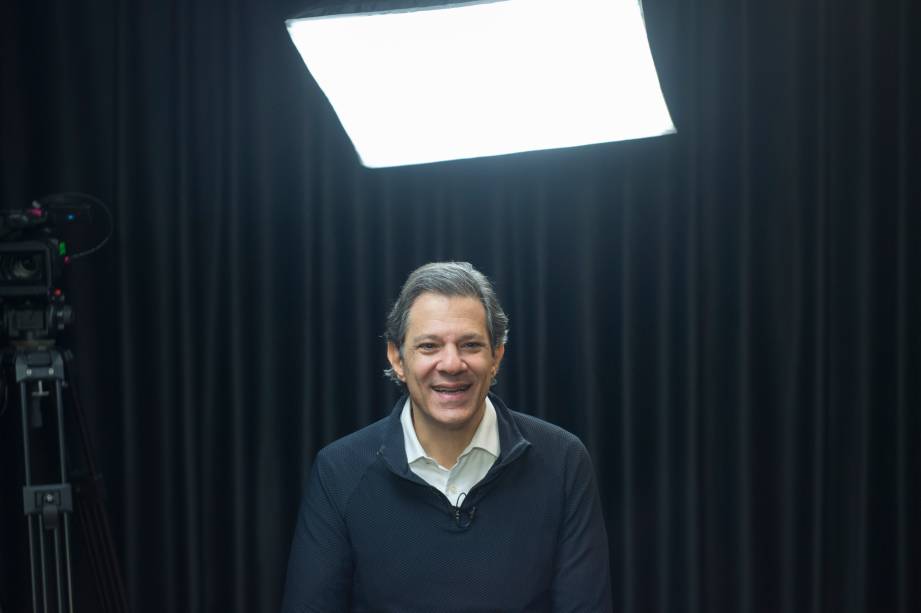 Fernando Haddad durante a gravação do programa Amarelas On Air - Fernando Haddad durante a gravação do programa Amarelas On Air -