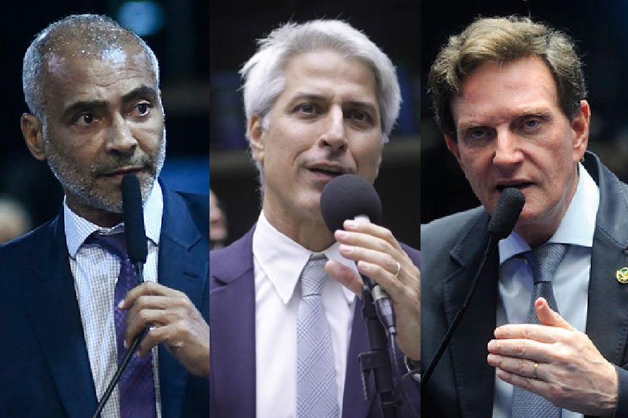 Romário Faria (PL), Alessandro Molon (PSB) e Marcelo Crivella (Republicanos)