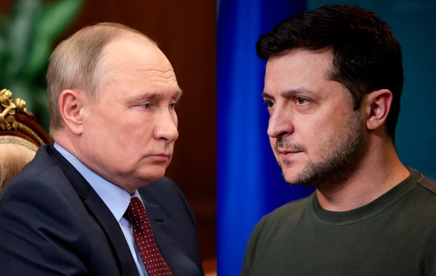 Vladimir Putin e Volodymyr Zelenskyy