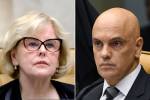 A ministra Rosa Weber e o ministro Alexandre de Moraes -