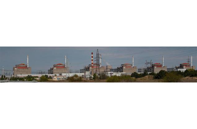 Vista geral da Central Nuclear Zaporizhzhia em Enerhodar, sudeste da Ucrânia, 01/07/2022. Vista geral da Central Nuclear Zaporizhzhia em Enerhodar, sudeste da Ucrânia, 01/07/2022.