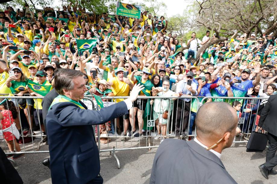 Jair Bolsonaro no desfile do 7 de setembro, em Brasília -