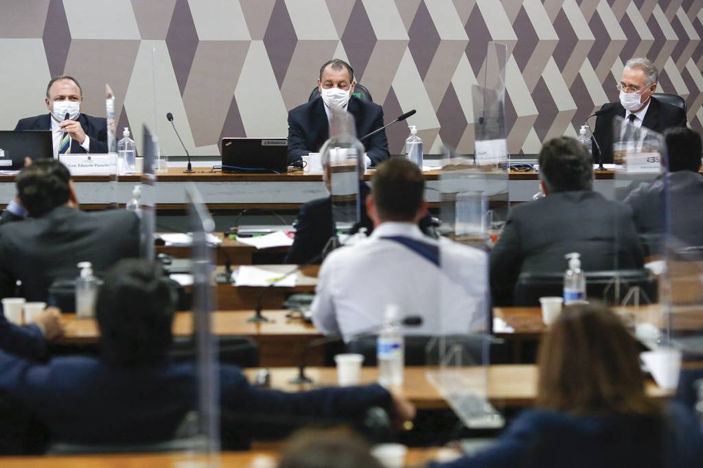 CPI-PANDEMIA-EDUARDO-PAZUELLO-2021-02_-(7).jpg ENFRENTAMENTO - CPI da Pandemia: o então ministro ameaçou ignorar a convocação dos senadores para depor -