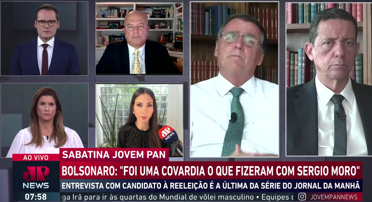 Bolsonaro na sabatina da Jovem Pan News