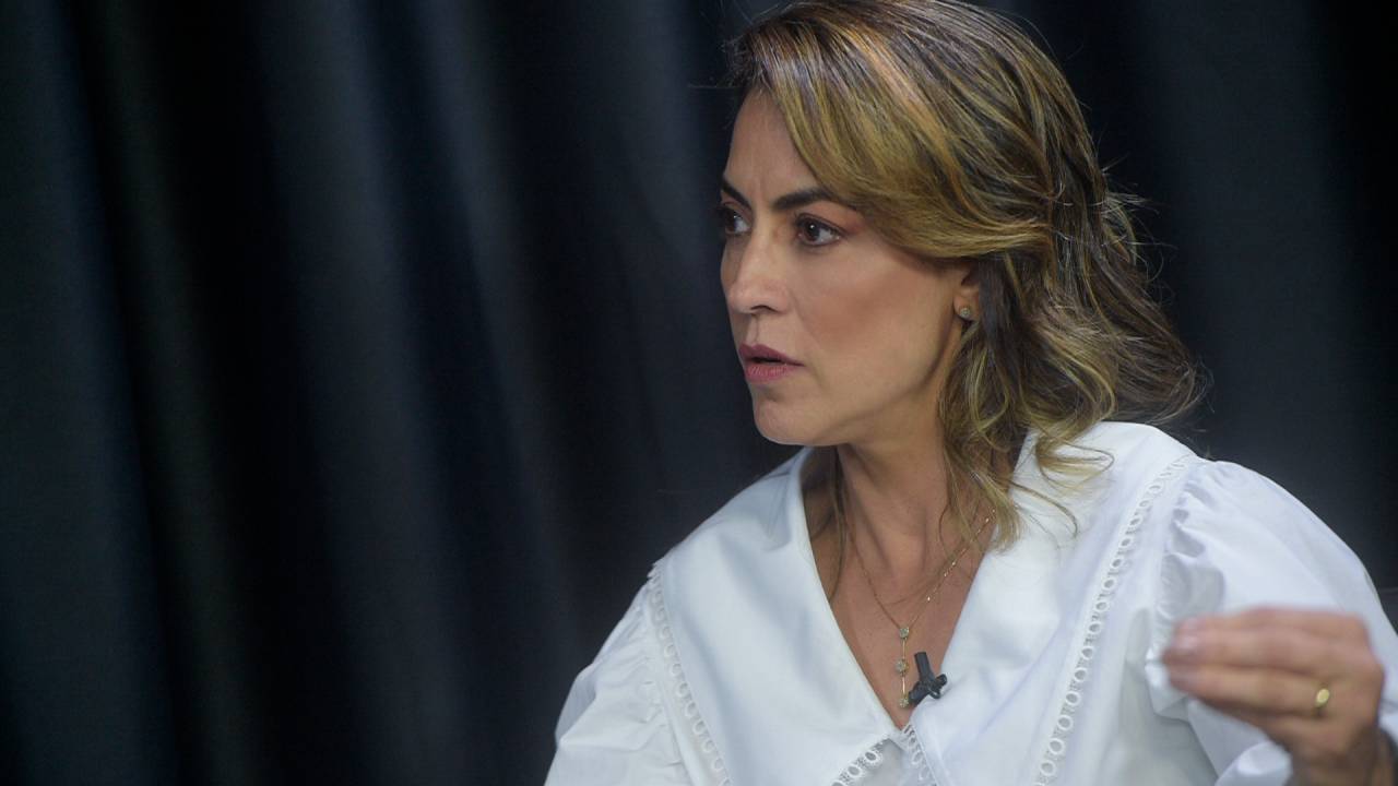 A senadora Soraya Thronicke em entrevista ao programa "Veja e Vote" de Veja -