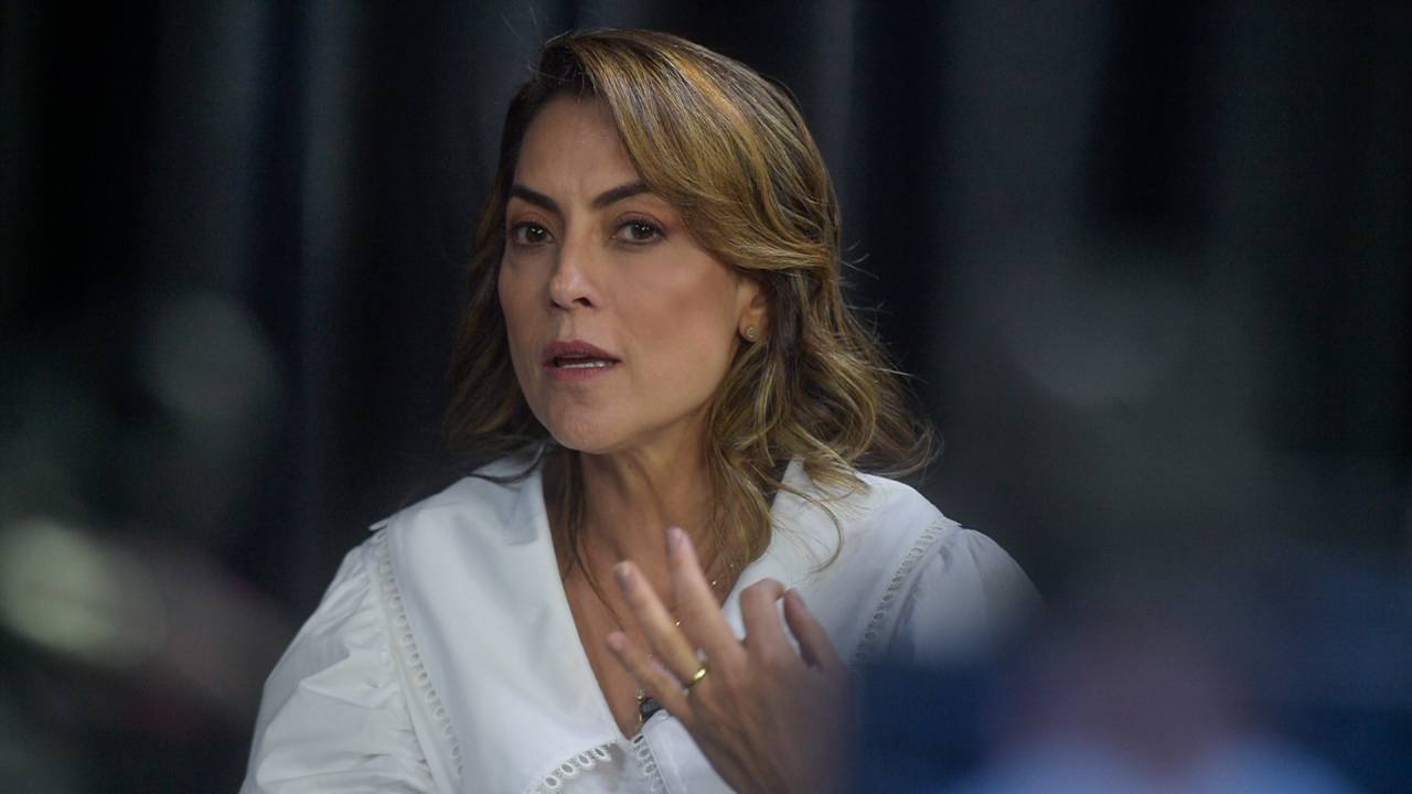 A senadora Soraya Thronicke em entrevista ao programa "Veja e Vote" de Veja -