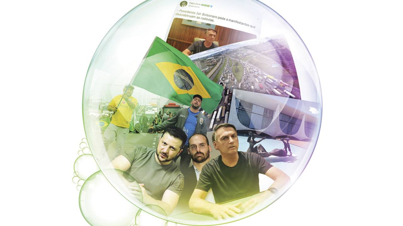 MENSAGENS CIFRADAS - O silêncio inédito e as imagens sem legenda publicadas pelo presidente em suas redes sociais seriam códigos para pedir apoio e ajuda aos manifestantes -