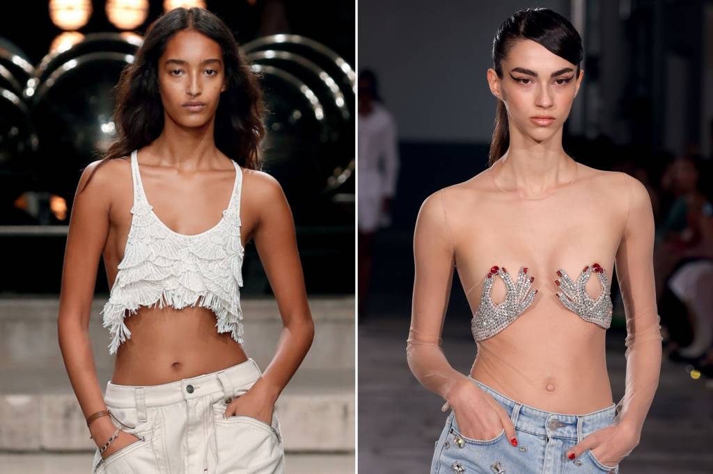 Marant-Vivetta PASSARELAS - Coleções de Isabel Marant (à esq.) e Vivetta: versões mais sofisticadas apareceram nas apresentações para o verão 2023 -