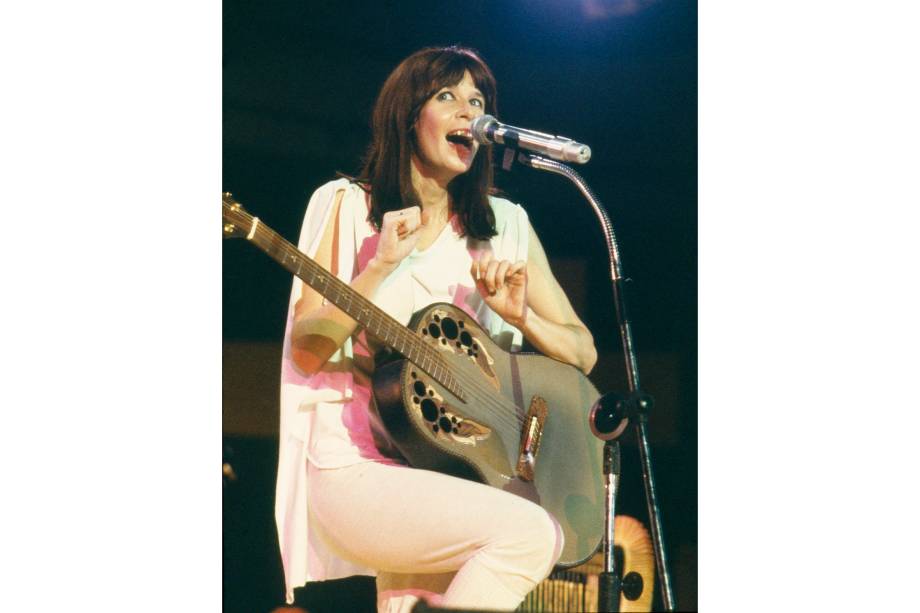 Rita Lee em show na TV Globo, em 1981 -