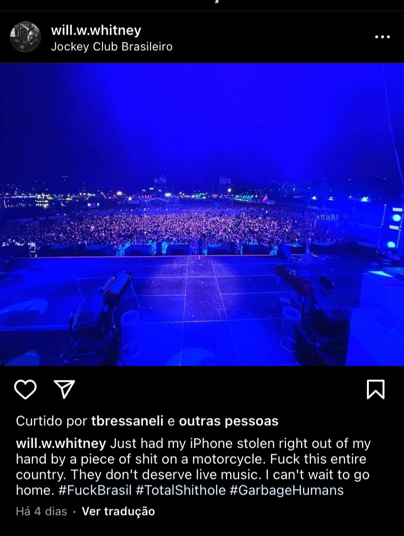 3f198636-20d0-4181-8a36-71f495be34c7 Reprodução do comentário do músico de Lana Del Rey, Will Whitney