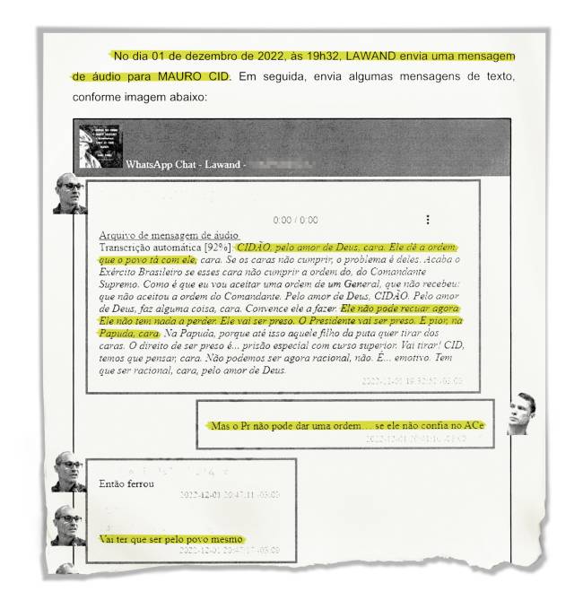 BUSCANDO APOIO - Troca de mensagens: alerta de que o presidente da República seria preso na Papuda