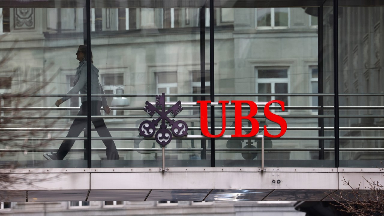 Fachada de instalação do UBS na Suíça