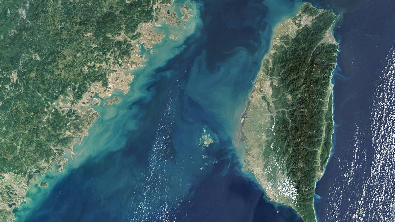 TAIWAN STRAIT - 29 OCTOBER, 2018: (SOUTH AFRICA OUT) The Strait of Taiwan, located between the coast of southeast China and Taiwan. (Photo by Gallo Images / Orbital Horizon/Copernicus Sentinel Data 2019)