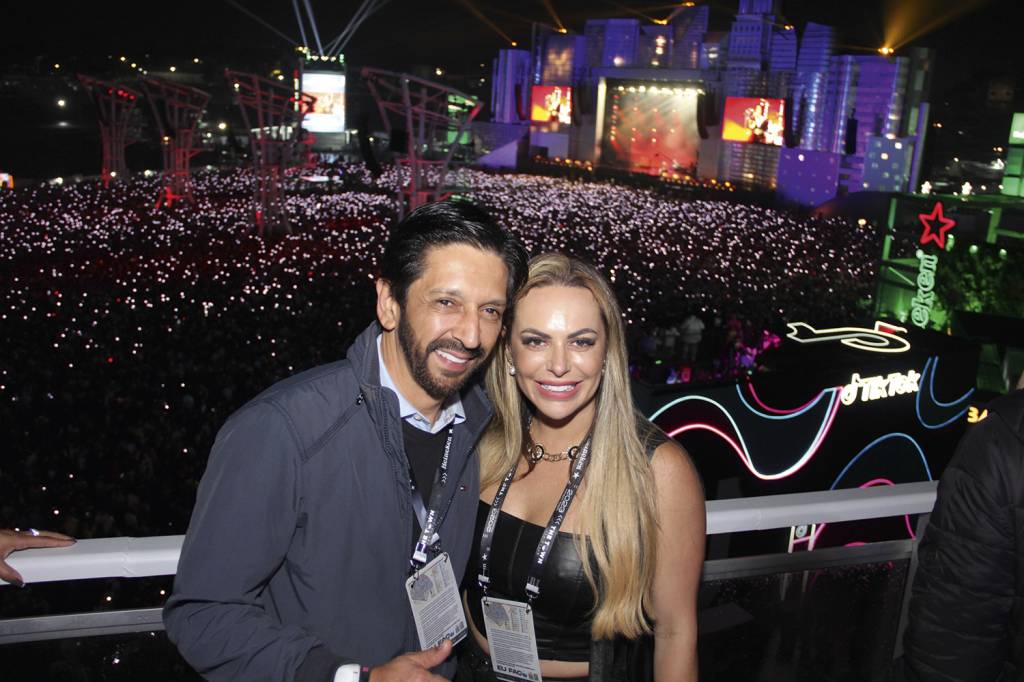 PREFEITO-RICARDO-NUNES.jpeg RISCO - Nunes, com a mulher, Regina Carnovale, no The Town: possível nacionalização da disputa em São Paulo