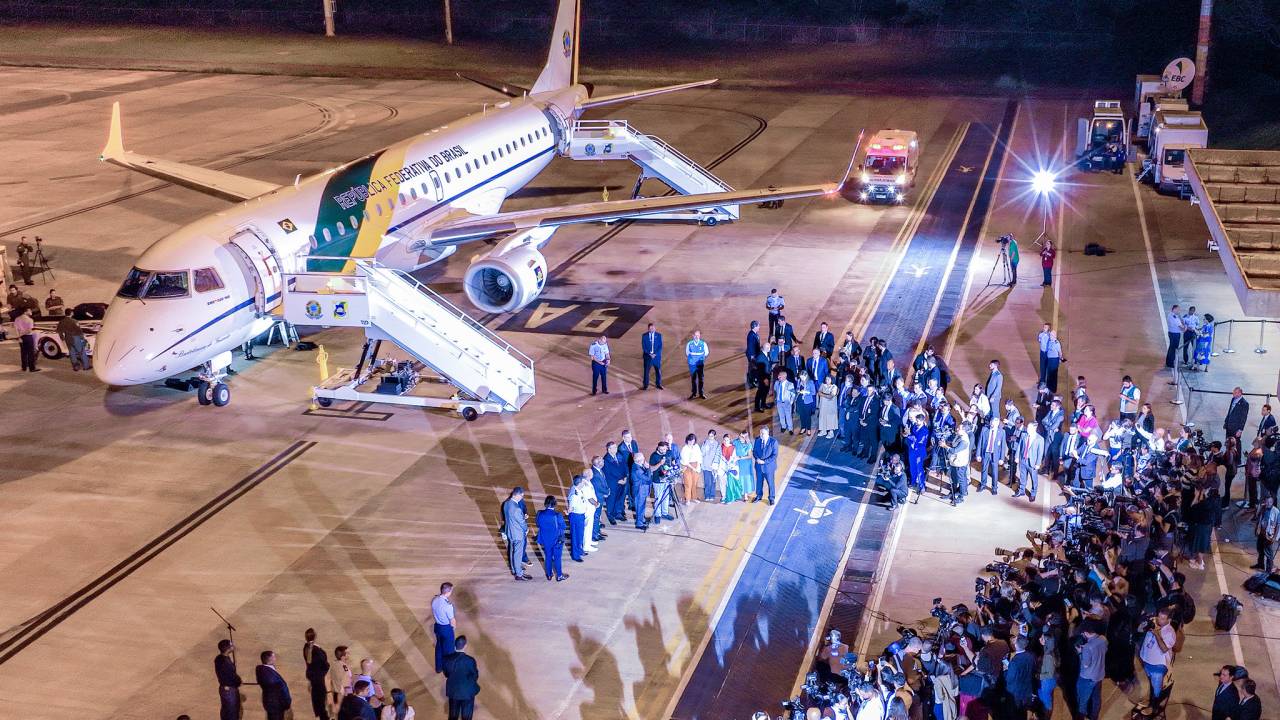 Recepção do grupo de brasileiros e familiares resgatados na Faixa de Gaza