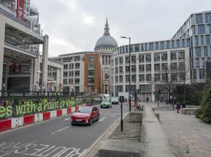 A região de Fleet Street, em Londres, em obras de revitalização