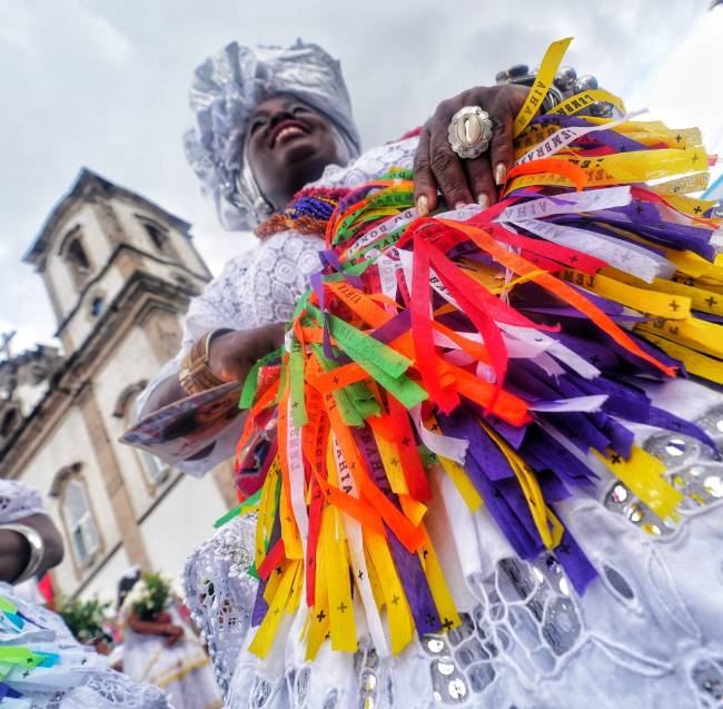 Baianas na lavagem do Bonfim -