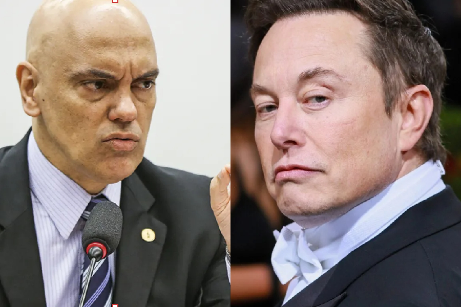 Alexandre de Moraes e Elon Musk