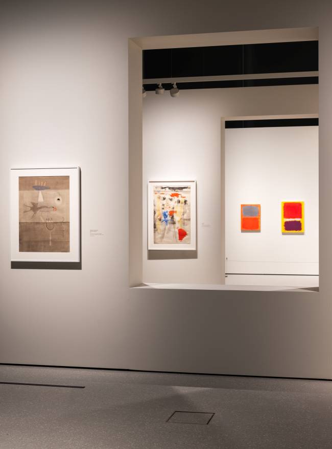 EM PAPEL: Visão de pinturas em papel de Mark Rothko em três fases de sua carreira, no Museu Nacional de Oslo, na Noruega -