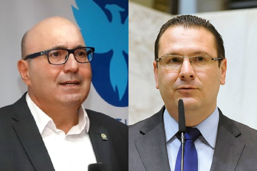 O prefeito de Campinas, Dário Saadi (Republicanos), e o deputado estadual Rafael Zimbaldi (Cidadania)