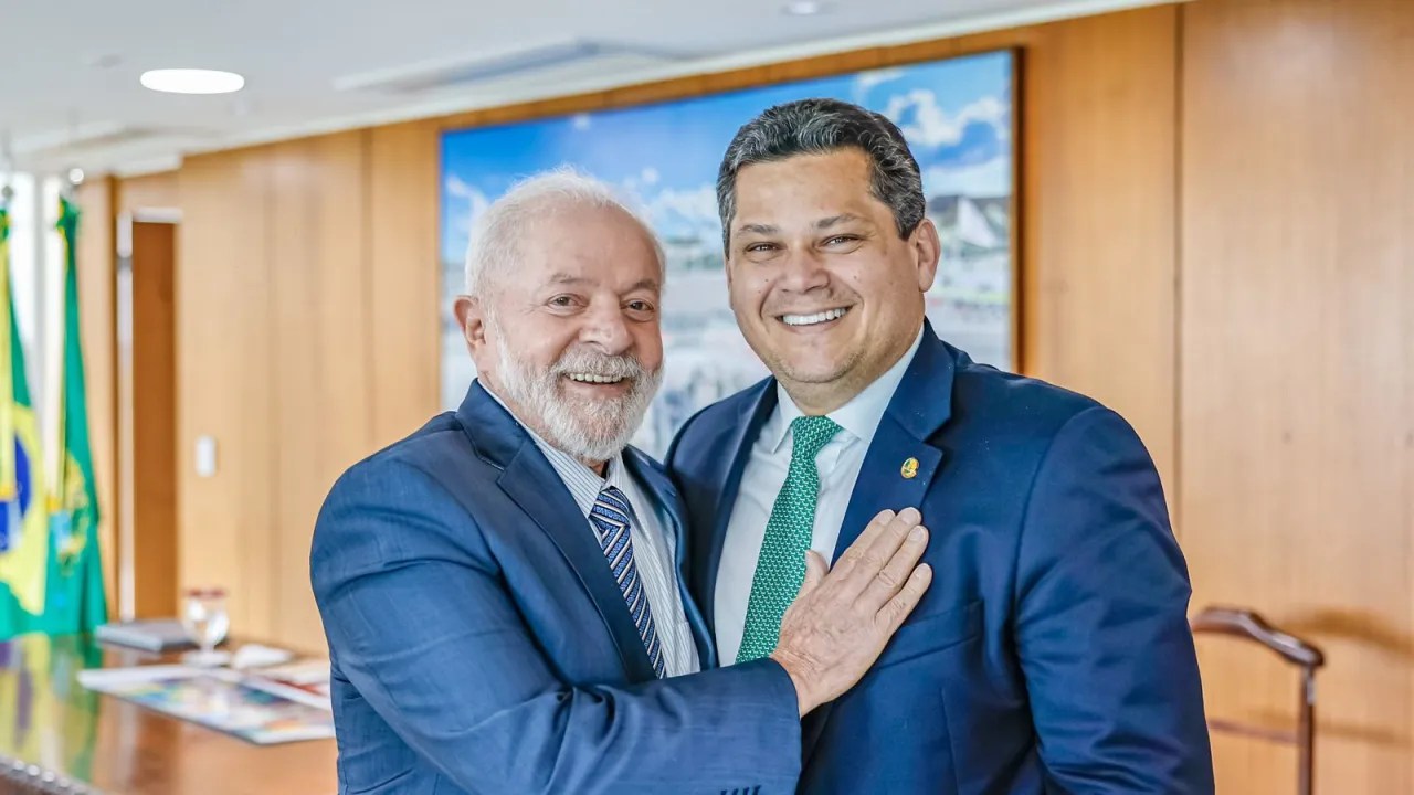 Lula e Davi Alcolumbre no Palácio do Planalto