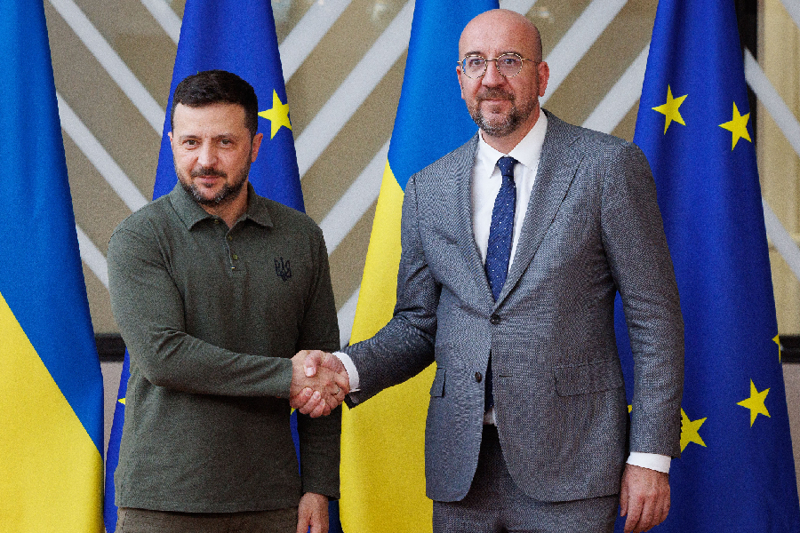 Volodymyr Zelensky e Charles Michel