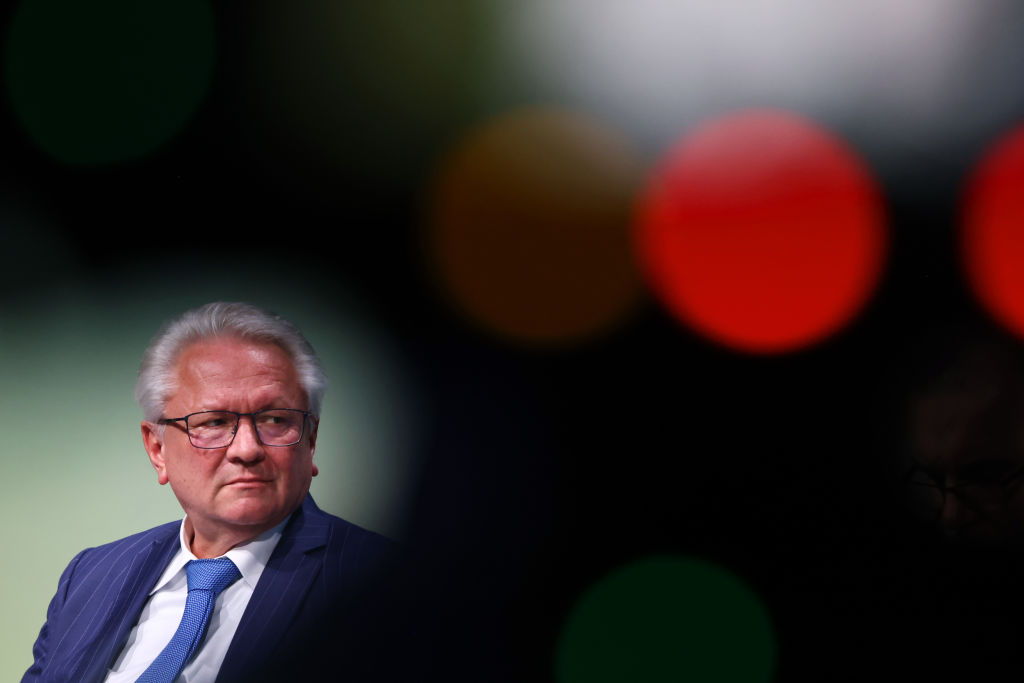 Armin Papperger, chief executive officer of Rheinmetall AG, during the Federation of German Industries (BDI) conference in Berlin, Germany, on Tuesday, June 25, 2024. Germany's business outlook declined for the first time in five months a sign that the gradual recovery in Europe's biggest economy faces headwinds. Photographer: Liesa Johannssen/Bloomberg via Getty Images