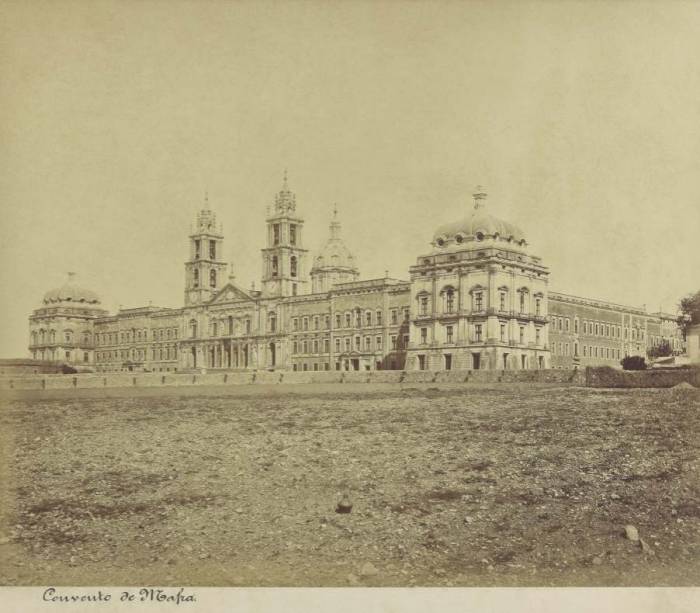 Palácio de Mafra - Fotografia é o registro mais antigo do Palácio -