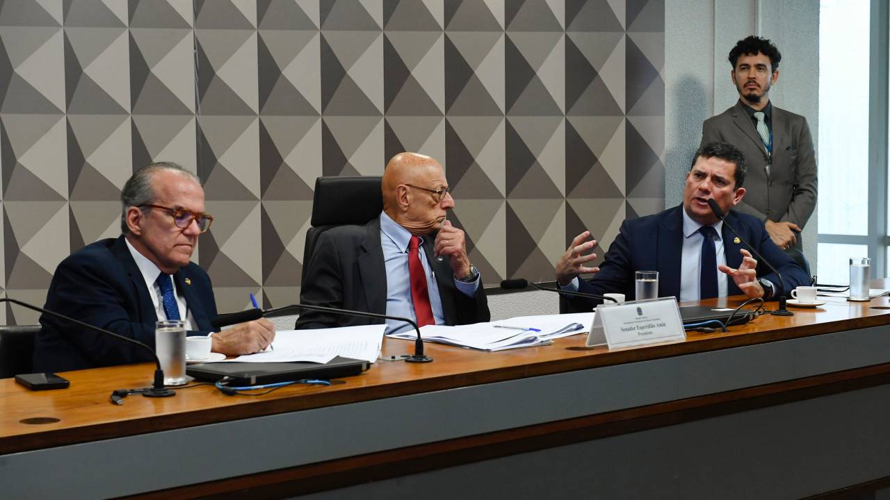 Fernando Dueire, Esperidião Amin e Sergio Moro: senadores da Subcomissão Permanente de Defesa Cibernética viajam em missão aos EUA