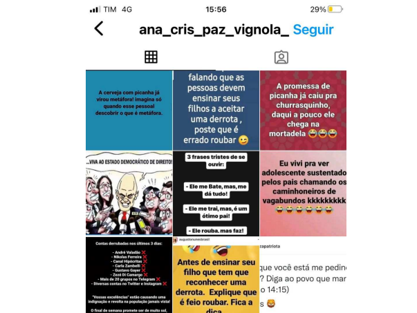 Captura de tela 2024-08-20 192506 Publicações feitas por Vignola nas redes atacam Lula, Moraes e o STF