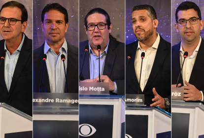 Candidatos a prefeito do Rio que participaram do primeiro debate da eleição deste ano