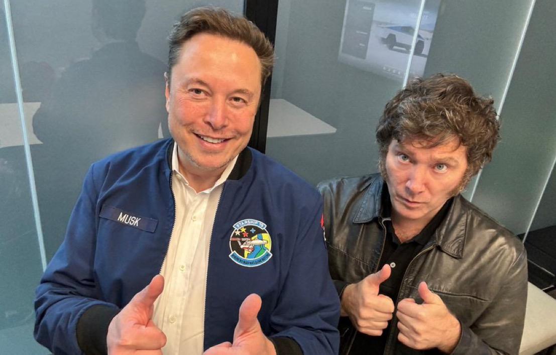 ‘Da Vinci do século’, diz Milei sobre Elon Musk
