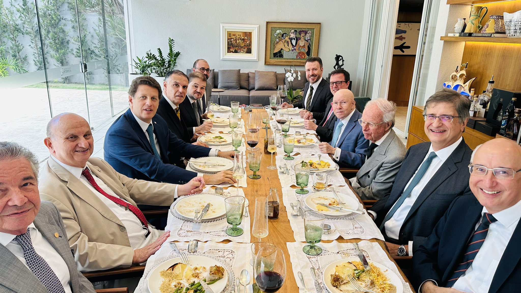 Almoço reúne Paulo Gonet, Ricardo Salles e Demóstenes Torres em Brasília