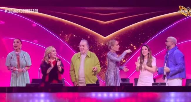 Jurados do 'The Masked Singer Brasil', da Globo, após Marcos, da dupla com Belutti, ser desmascarado